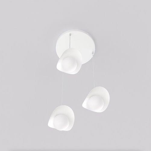 Lampa wisząca RITUAL 3 PREM WHITE nowoczesna, biała, metal