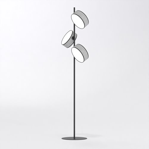 Lampa podłogowa DRUMZ LP3 GRAY nowoczesna, szara, abażur