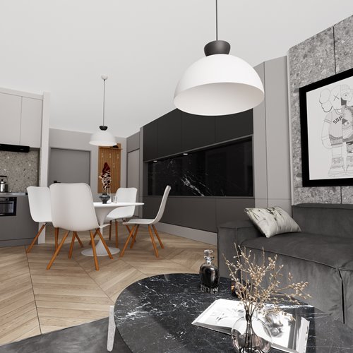 Lampa wisząca LUNARO 1L BL WHITE/BLACK loft, biała, metal