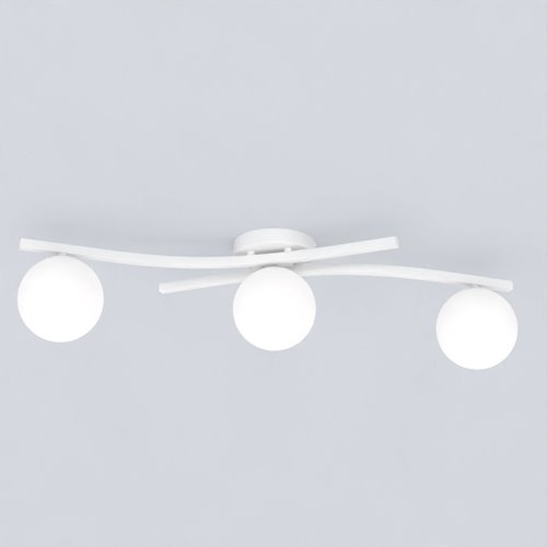 Lampa sufitowa OPUS 3 WH OPAL, plafon, klosz, biały