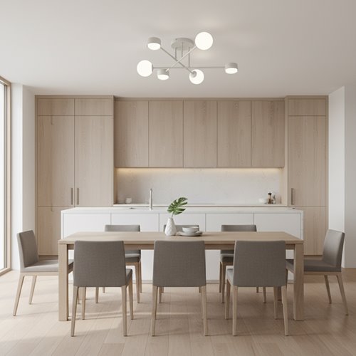 Lampa sufitowa HOLON 6 WHITE plafon, biała, metal
