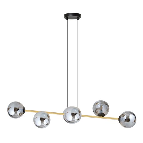 Lampa wisząca GRAVITY 6 BL GRAFIT, czarna/złota/grafitowa