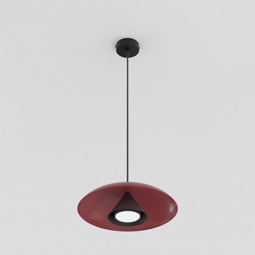 Lampa wisząca BABEL 1 BURGUNDY BL nowoczesna, burgund, metal