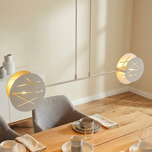 Lampa wisząca XOTIC 2 WH nowoczesna, biała, metal