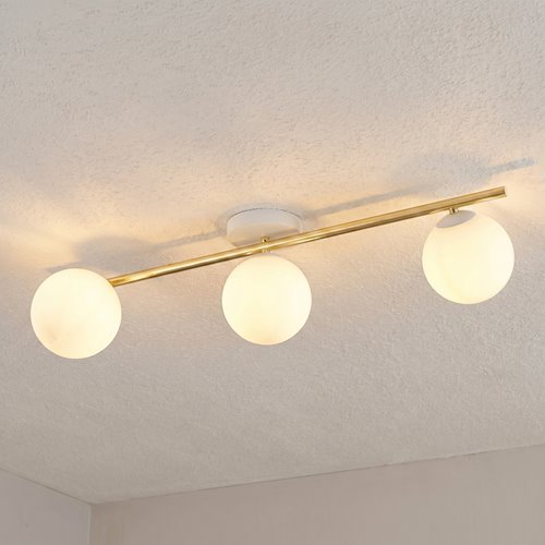 Lampa sufitowa SPLENDI 3 WH OPAL plafon klosze biała/złota