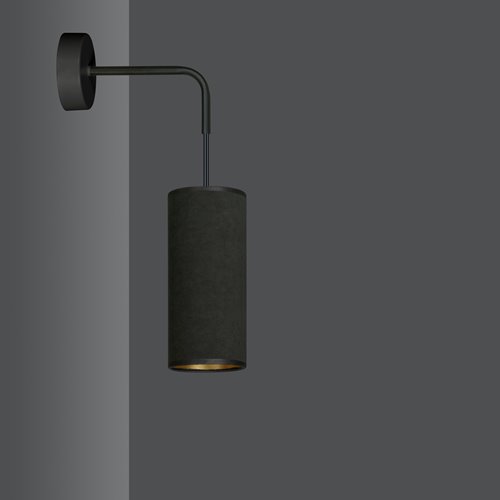 Kinkiet BENTE K1 BL BLACK abażur welur czarny