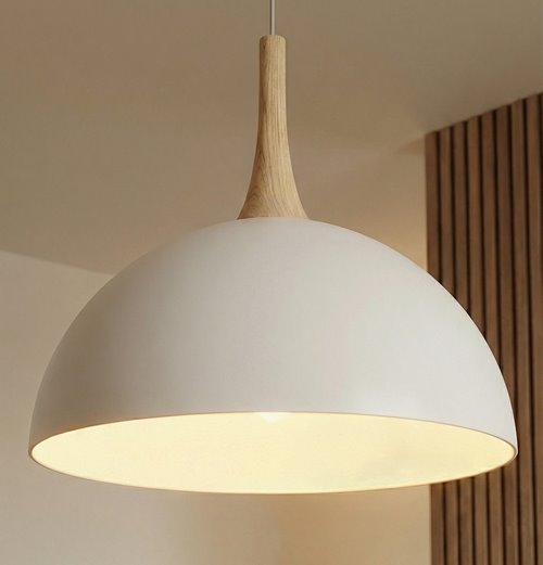 Lampa wisząca NAUTICA 1L WHITE nowoczesna, biała, metal