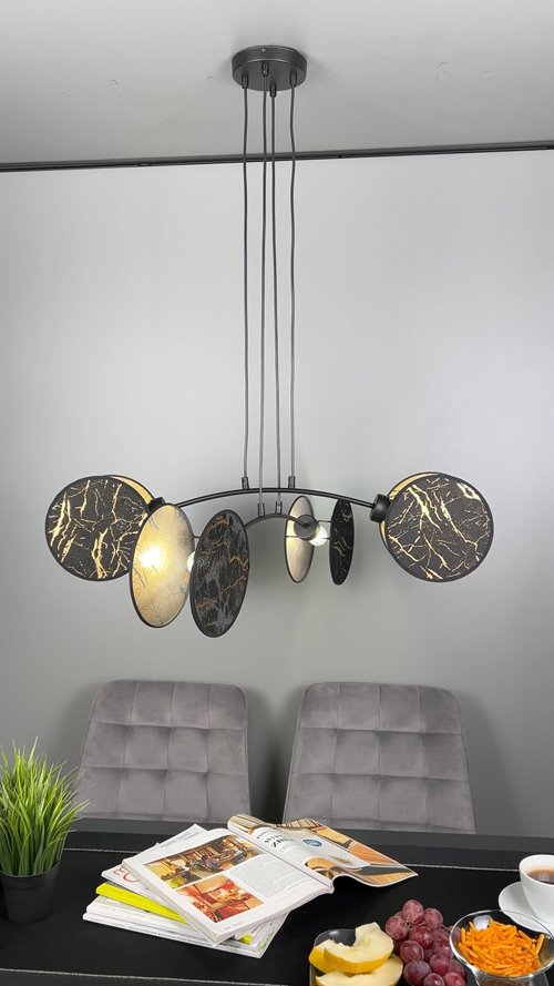 Lampa wisząca MOTIF 4 MARBLE wyjątkowa, abażur, marmur