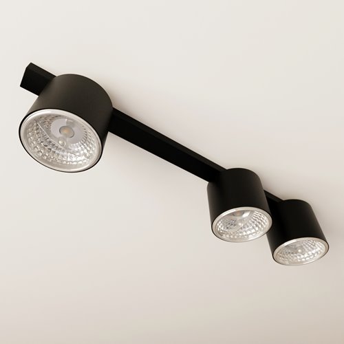 Lampa sufitowa NANO 3 BLACK nowoczesna, listwa, czarny