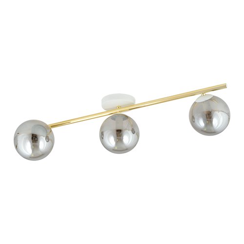 Lampa sufitowa SPLENDI 3 WH GRAFIT plafon biała/złota/grafit