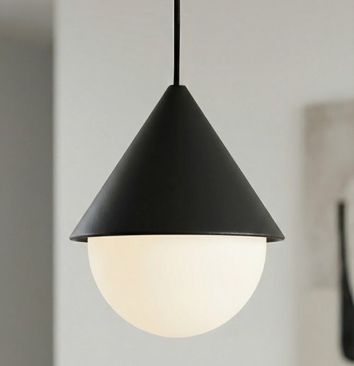 Lampa wisząca GIRO 1 BLACK nowoczesna, czarna, metal