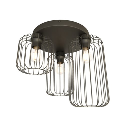 Lampa sufitowa BARN 3PREM BL loft nowoczesna plafon czarna