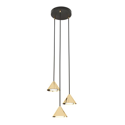 Lampa wisząca ELIT 3 PREMIUM GOLD nowoczesna, złoty, salon