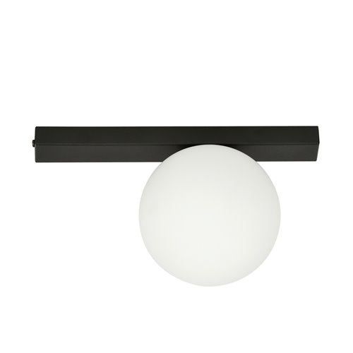 Lampa sufitowa FIT 1 BL/OPAL plafon nowoczesna czarna/biała