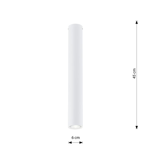 Lampa sufitowa TECNO 1L WHITE nowoczesna, spot, biała