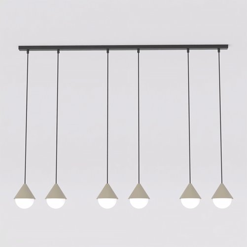 Lampa wisząca GIRO 6 PREM MOKKA nowoczesna, beżowa, metal