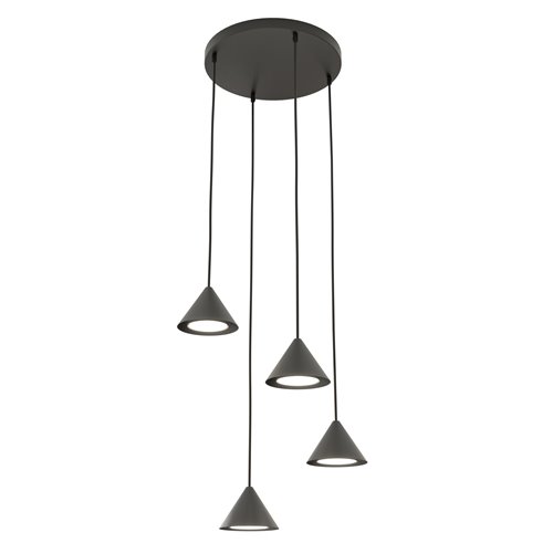 Lampa wisząca ELIT 4 PREMIUM BLACK nowoczesna, czarny, salon