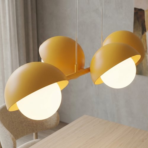 Lampa wisząca BOOM 4 ORANGE nowoczesna, pomarańczowa, metal