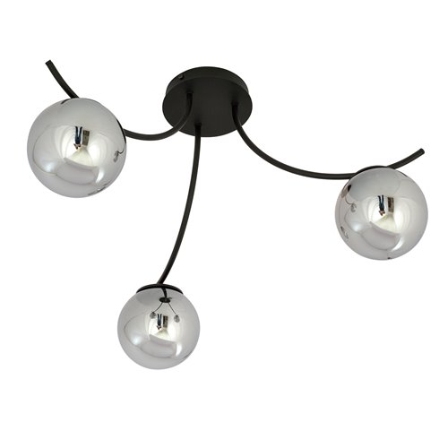 Lampa sufitowa BOSTON 3 BLACK/GRAFIT klosz czarna/grafit