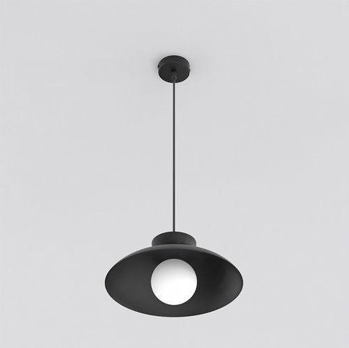 Lampa wisząca MULAN 1 BLACK nowoczesna, czarna, metal