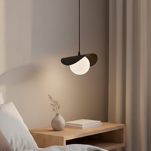 Lampa wisząca RITUAL 1S BLACK nowoczesna, czarna, metal