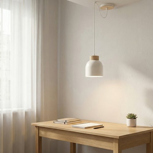 Lampa wisząca KRU 1 WHITE nowoczesna, biała, metal, pająk