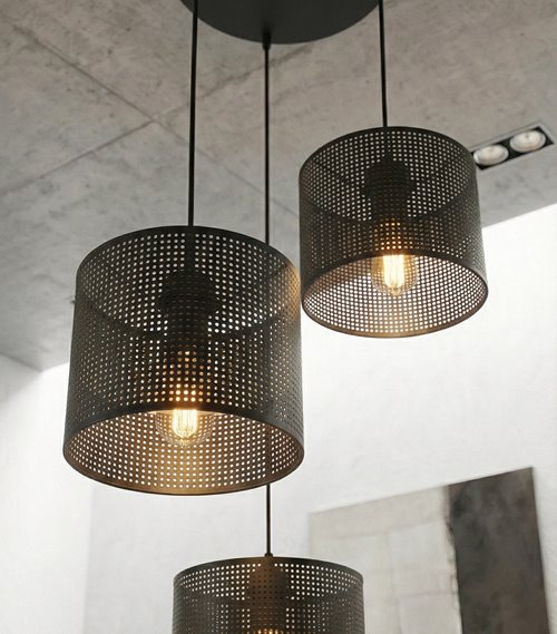 Lampa wisząca LUX 3 BLACK PREMIUM abażur, czarny