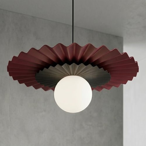 Lampa wisząca UMBRA 1 BURGUNDY BLACK nowoczesna metal