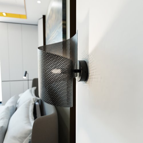 Kinkiet SPIRAL BLACK nowoczesny, minimalistyczny, czarny