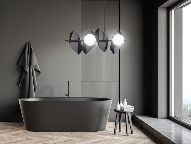 Lampa wisząca DRIFTON 4 BLACK nowoczesna klosz czarno/biała