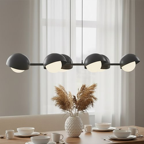 Lampa wisząca BOOM 6 BLACK nowoczesna, czarna, metal