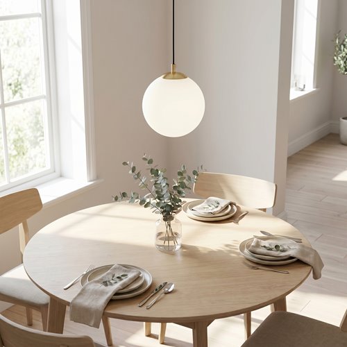 Lampa wisząca ROYAL 1 Bl klosz kula czarna/złota/biała