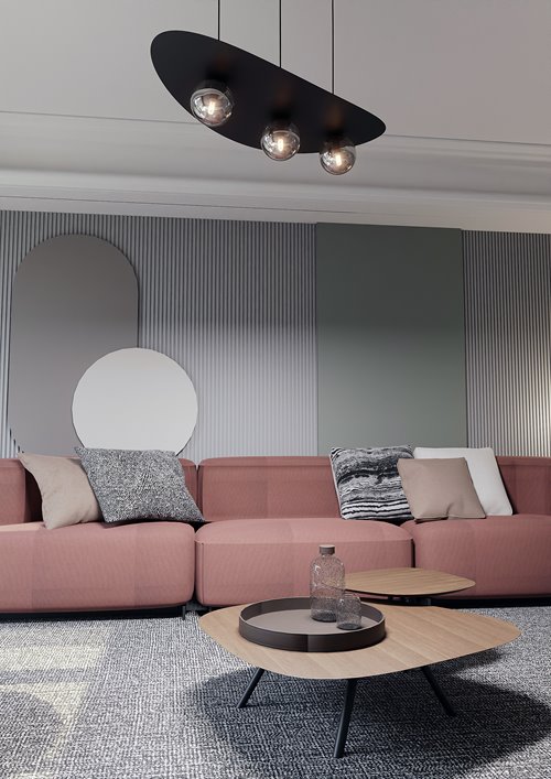 Lampa wisząca AURA 3 BL GRAFIT nowoczesna i oryginalna