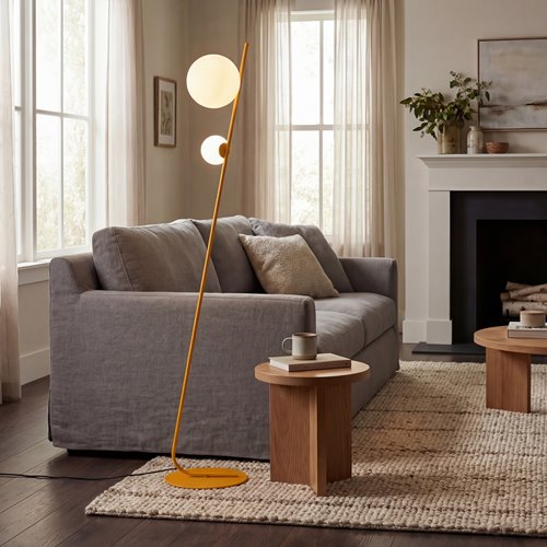 Lampa podłogowa TATU LP2 BL ORANGE nowoczesna, pomarańczowa