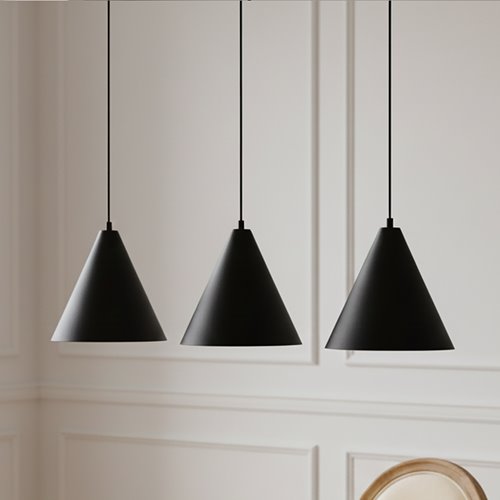 Lampa wisząca REBEL 3 BLACK/WHITE industrialny, metal