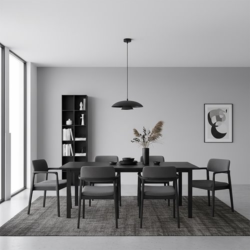 Lampa wisząca BABEL 1 BLACK nowoczesna, czarna, metal