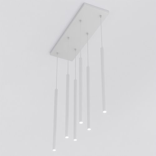 Lampa wisząca SELTER 6 GRAY glamour, sople, szara