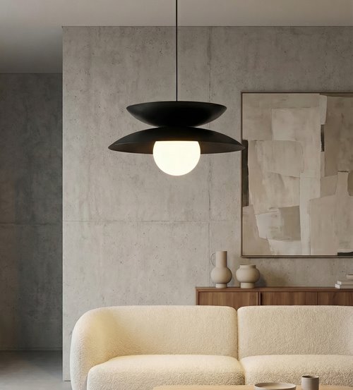 Lampa wisząca NAGOYA 1 BLACK nowoczesna, czarna, metal