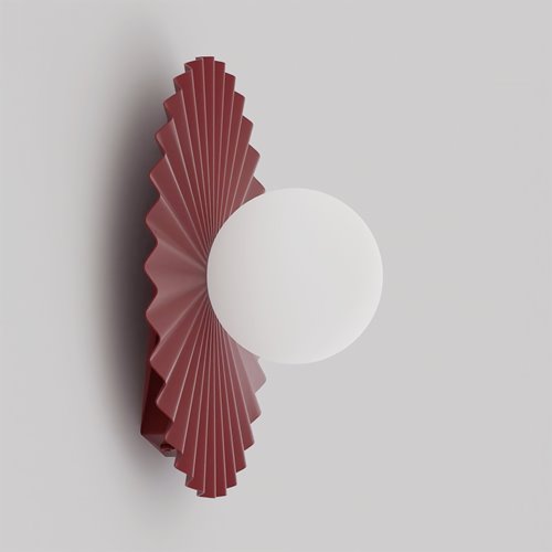 Kinkiet UMBRA M K1 BURGUNDY OPAL nowoczesny, metal, fala