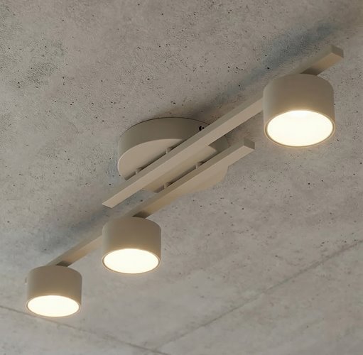 Lampa sufitowa FRAGMENT 3 MOKKA loft, beżowa, metal