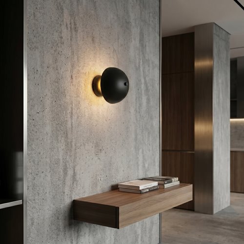 Kinkiet MUSH K2 BL BLACK loft, czarny, metal