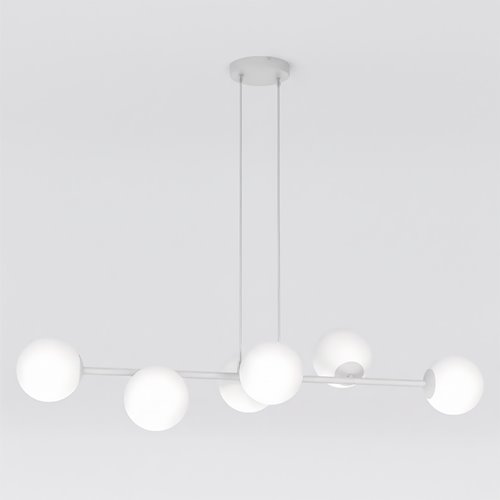 Lampa wisząca MAGNUS 6 GRAY OPAL nowoczesna, klosz, szara