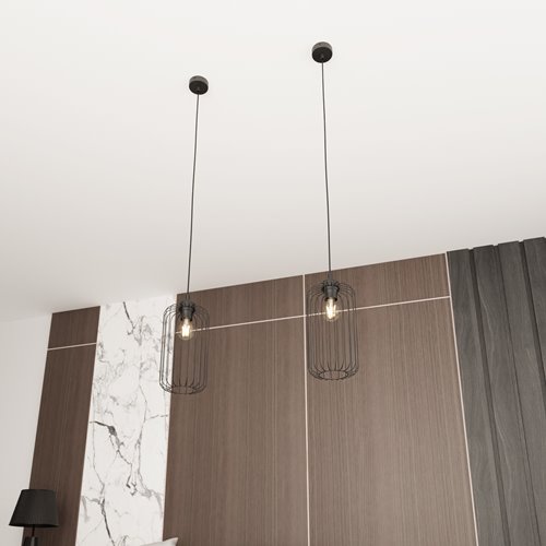 Lampa wisząca VANDER 1 BL loft, nowoczesna, czarna