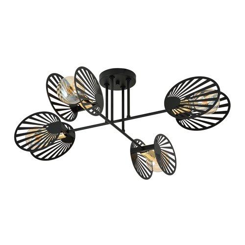 Lampa sufitowa TALIA 4 BLACK żyrandol DESIGN czarny/złoty