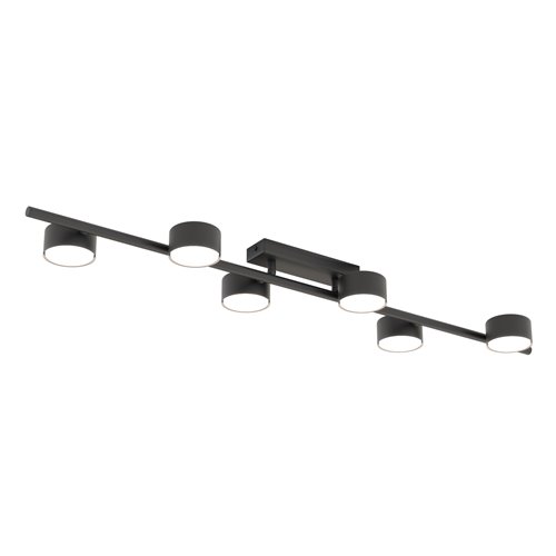 Lampa sufitowa BET 6 BL BLACK plafon, czarna, metal, loft
