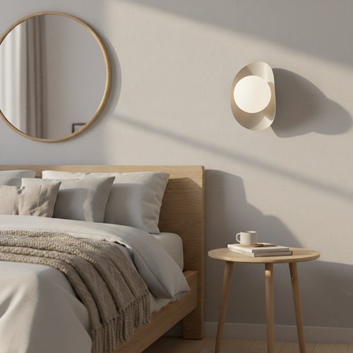 Kinkiet FIERO M K1 MOKKA nowoczesny, beżowy, metal