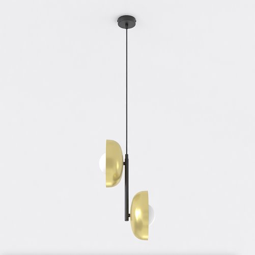 Lampa sufitowa VANILA 2 BL GOLD loft, złota, metal