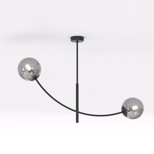 Lampa sufitowa HUNTER 2 BLACK/GRAFIT klosze czarna/grafit