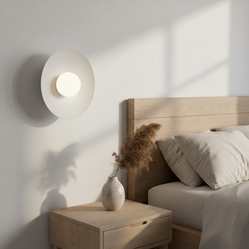 Kinkiet INSPO K1 WHITE nowoczesny, biały, metal