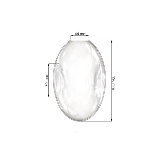 Klosz szklany EGG transparentny